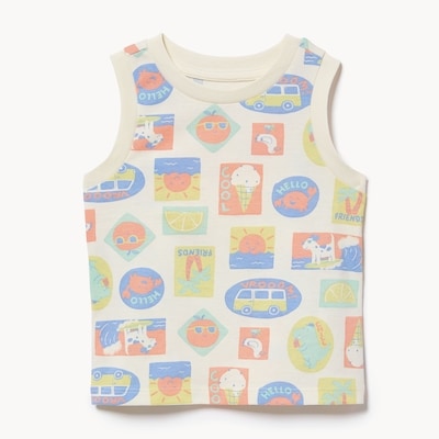 Baby Boys' Printed Tank - Off White