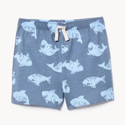 Baby Boys' Printed Pull-On Short - Dusty Blue