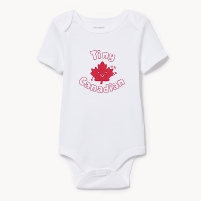Cache-couche imprimé Canada pour bébés - Blanc