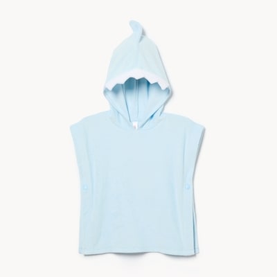 Baby Boys' Shark Hooded Swim Cover-Up - Light Blue