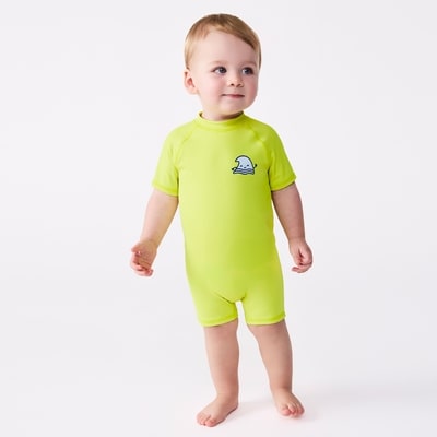 Baby Boys' Graphic Rashguard Suit - Bright Green
