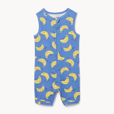 Baby Boys' Printed Cotton Sleeper - Blue