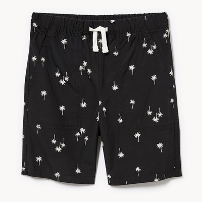 Short en toile imprimé pour garçons - Noir JF