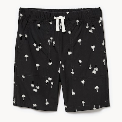 Kid Boys' Printed Canvas Short - JF Black