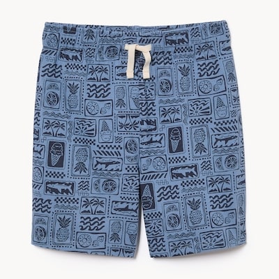 Short imprimé sans attache pour garçons - Bleu Cendré