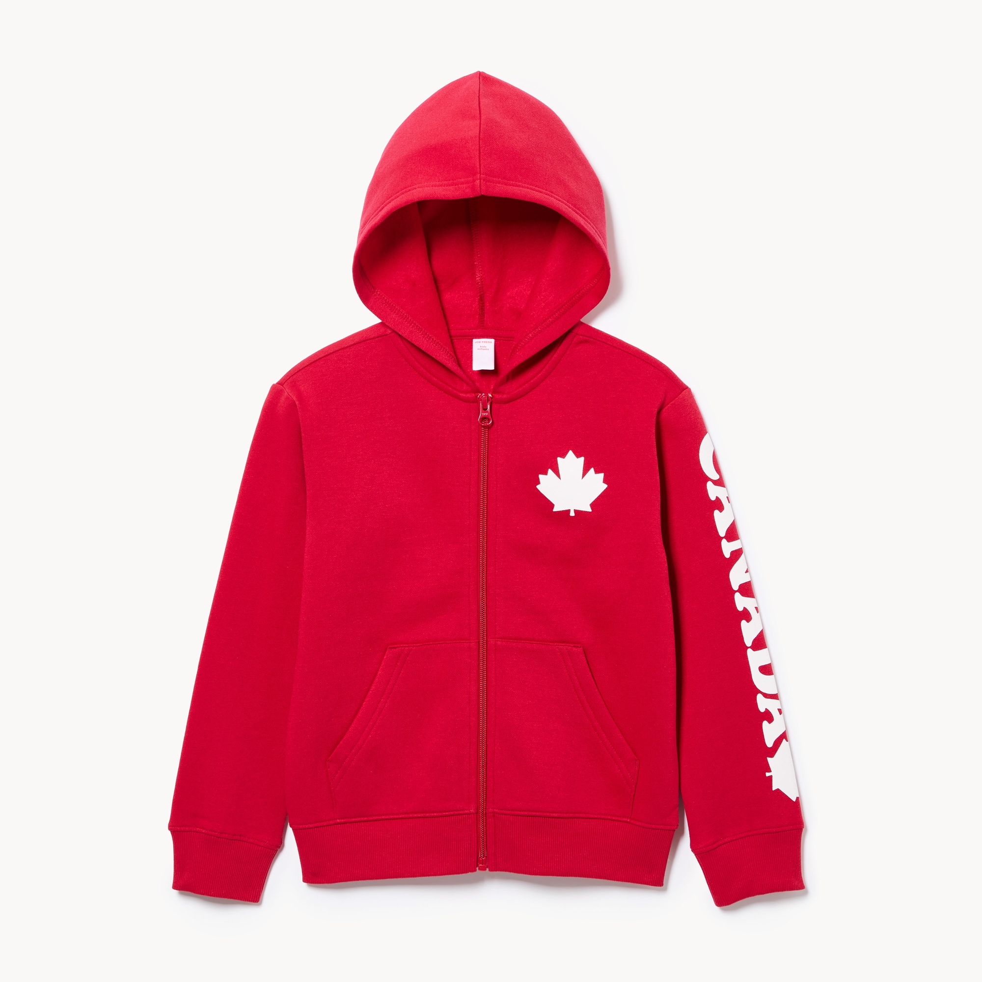 Kid Canada Zip-Up Hoodie in Red from Joe Fresh
