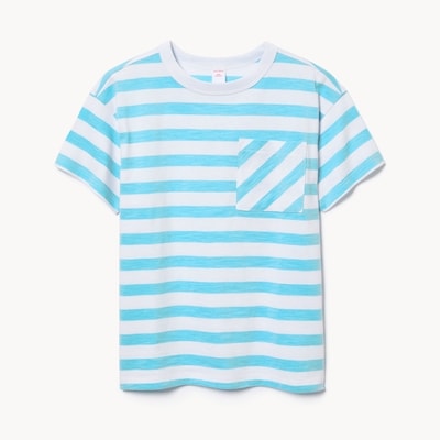 Kid Boys' Striped Pocket T-Shirt - Neon Blue