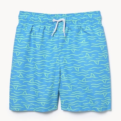 Kids Boys' Printed Swim Trunk - Bright Blue