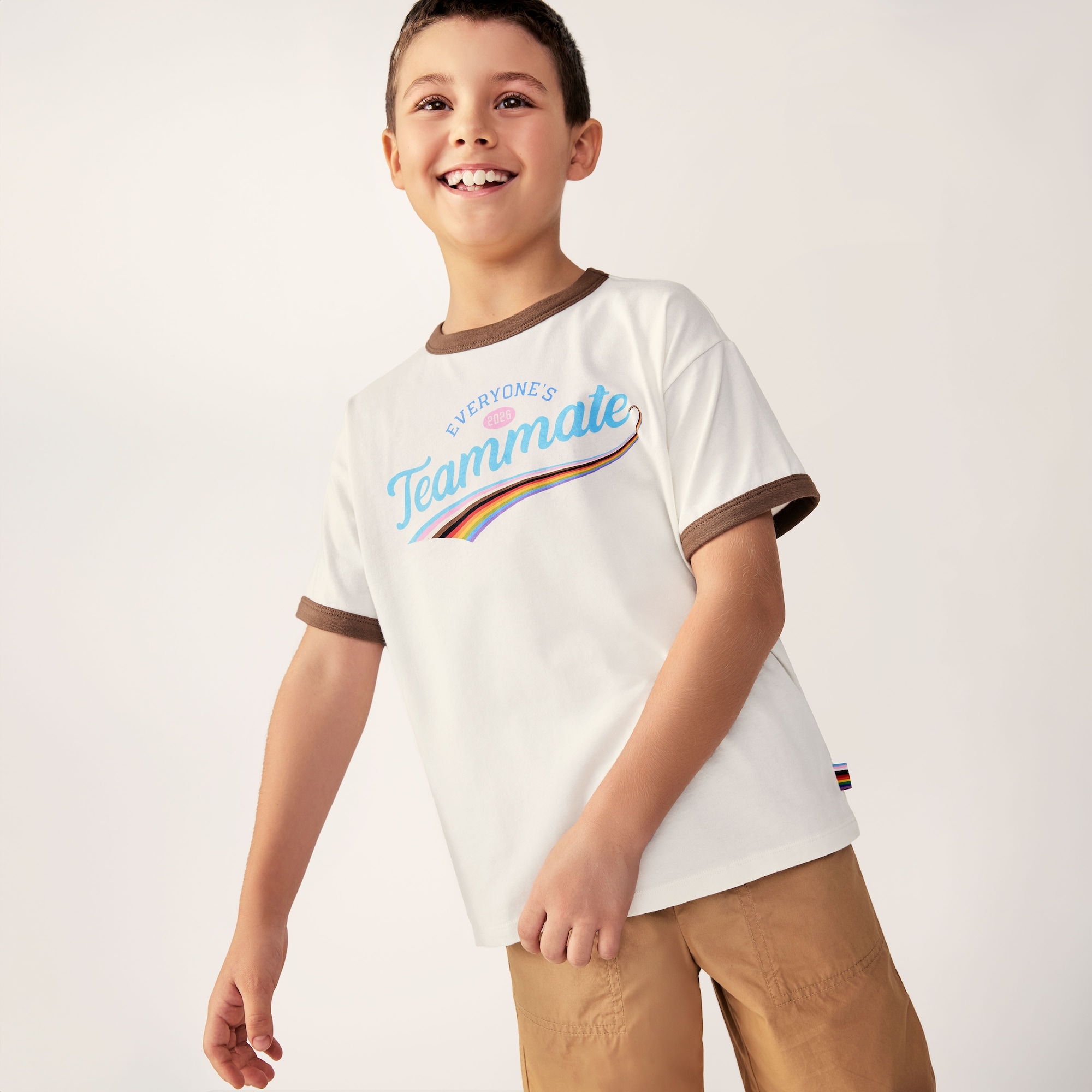 Kid Pride Graphic Ringer T-Shirt in Off White from Joe Fresh