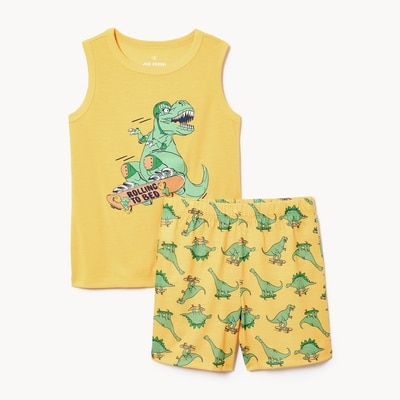 Ensemble pyjama imprimé pour garçons - Jaune