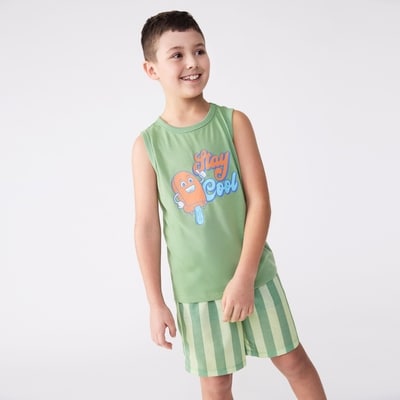 Kid Boys' Printed Sleep Set - Green