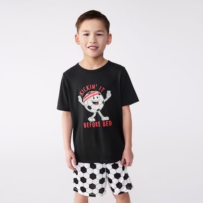 Kid Boys' Graphic 2-Piece Sleep Set - JF Black