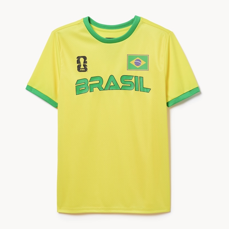 Tuta FIFA Coppa Del Mondo 2022 Per Bambini – Set Maglietta E Pantaloncini Spagna (Colori Alternativi) – Taglia 4 Anni – Divisa Ufficiale Qatar 2022 – Completo Sportivo Giallo