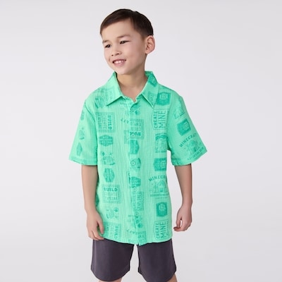 Chemise en gaze Minecraft pour garçons - Vert Pâle