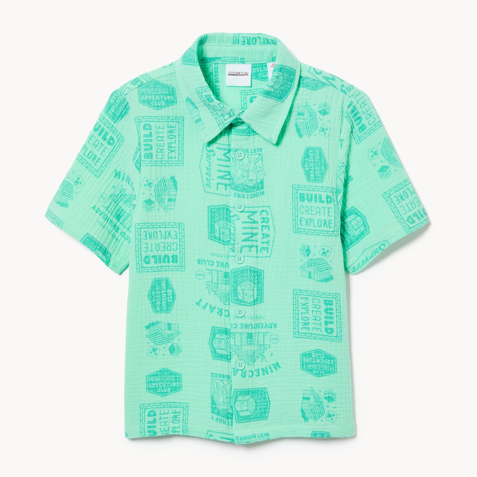 Kid Boys' Minecraft Gauze Shirt