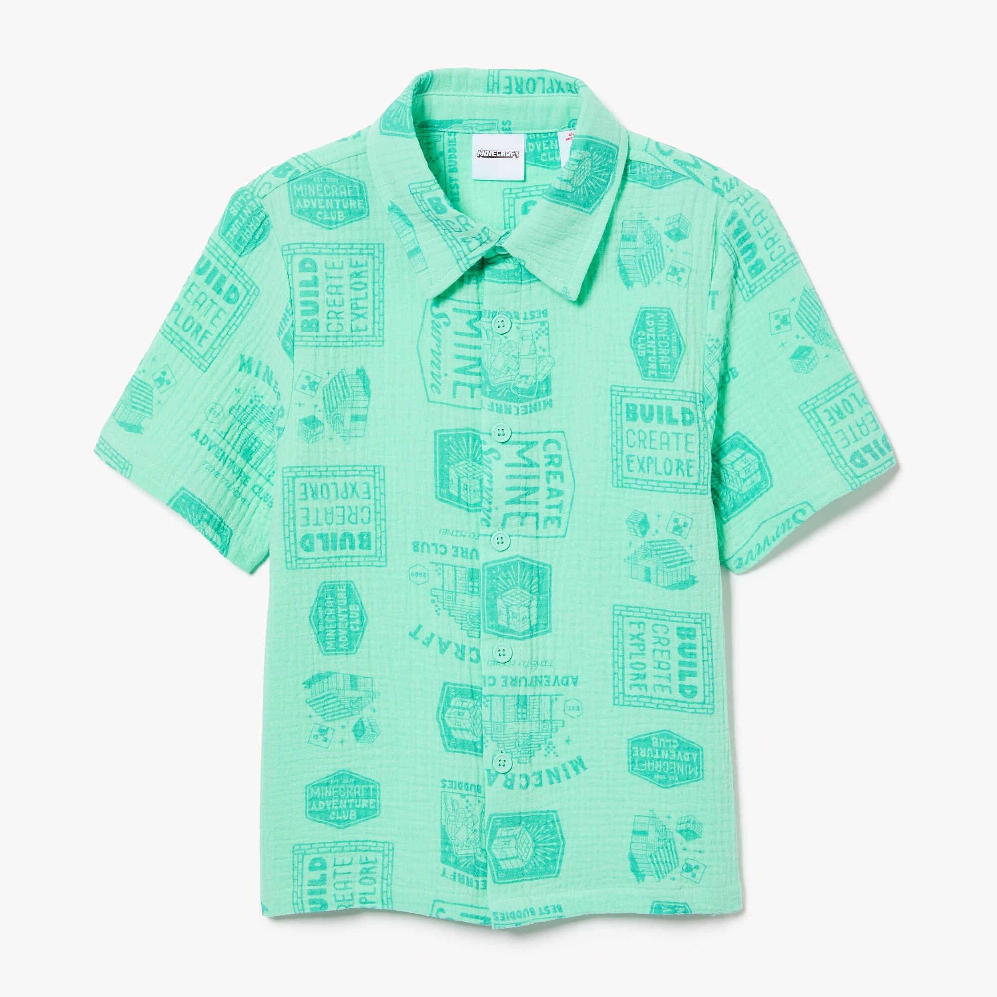 Chemise en gaze Minecraft pour garçons