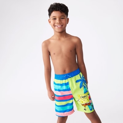 Kid Boys' SpongeBob SquarePants Swim Trunk - Blue