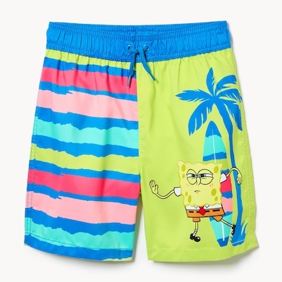 Kid Boys' SpongeBob SquarePants Swim Trunk - Blue