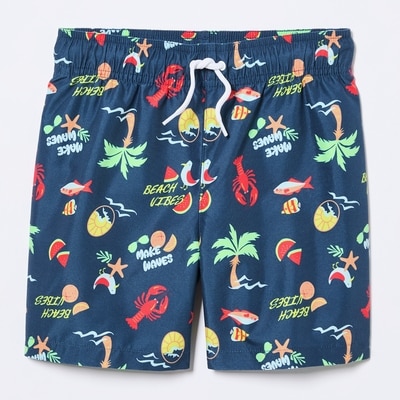 Maillot de bain imprimé pour garçons - Marine pâle