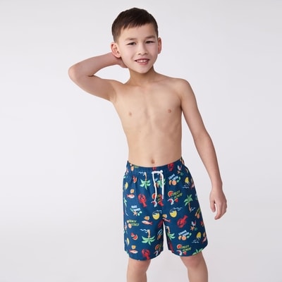 Maillot de bain imprimé pour garçons - Marine pâle