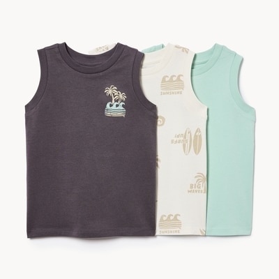 Toddler Boys' 3-Pack Tank - Off White