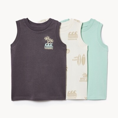 Joe Fresh Ensemble de 3 débardeurs pour petits garçons 1 ea, 24,00 $/1ch