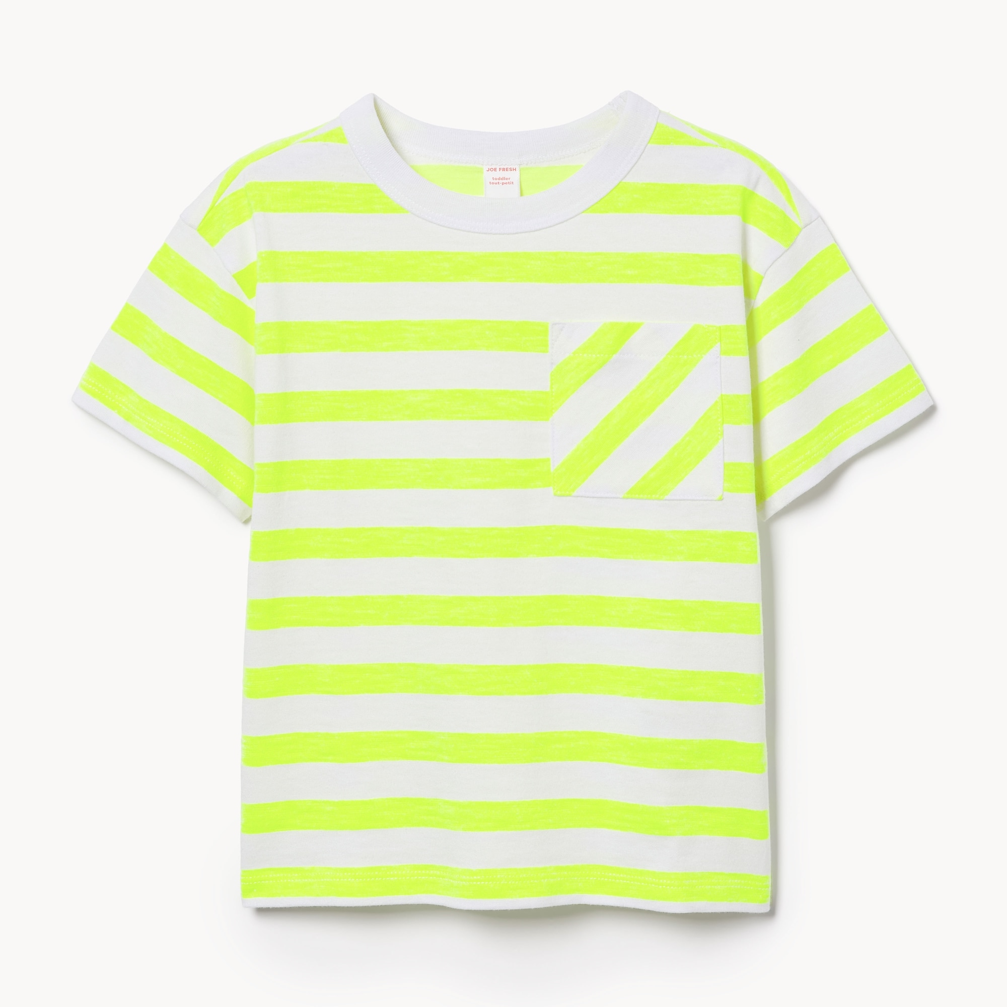 T-shirt rayé à poche pour petits garçons