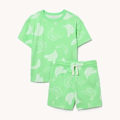 Toddler Boys' Printed Short Set - Light Green