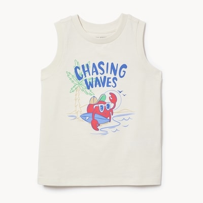 Toddler Boys' Graphic Tank - Off White