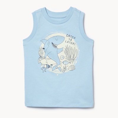 Toddler Boys' Graphic Tank - Light Blue