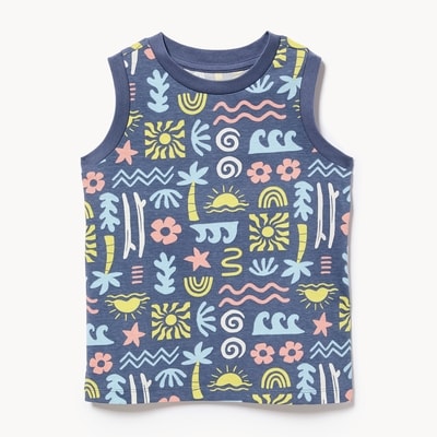 Toddler Boys' Printed Tank - Light Navy