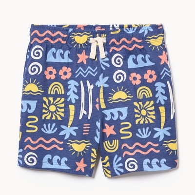 Toddler Boys' Printed Short - Light Navy