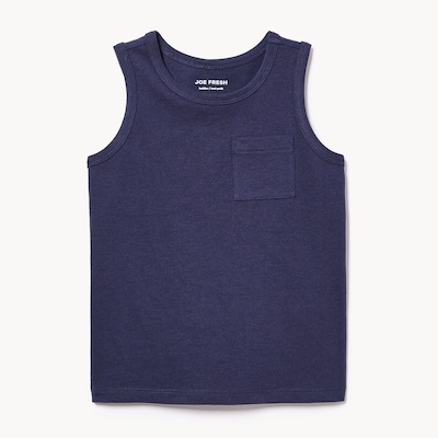 Toddler Pocket Tank - Dark Navy