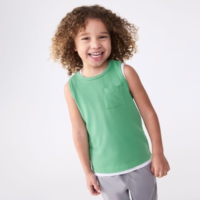Toddler Pocket Tank - Green