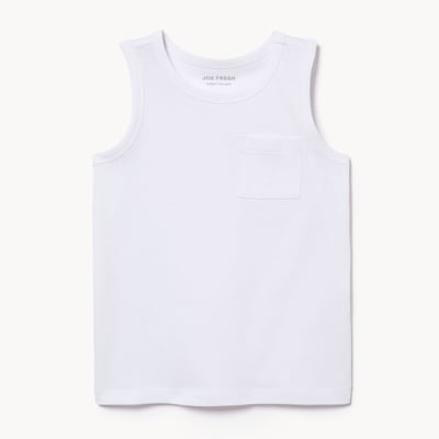 Toddler Pocket Tank - Bright White