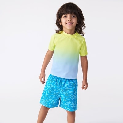 Maillot solaire ombré pour petits garçons - Vert Vif