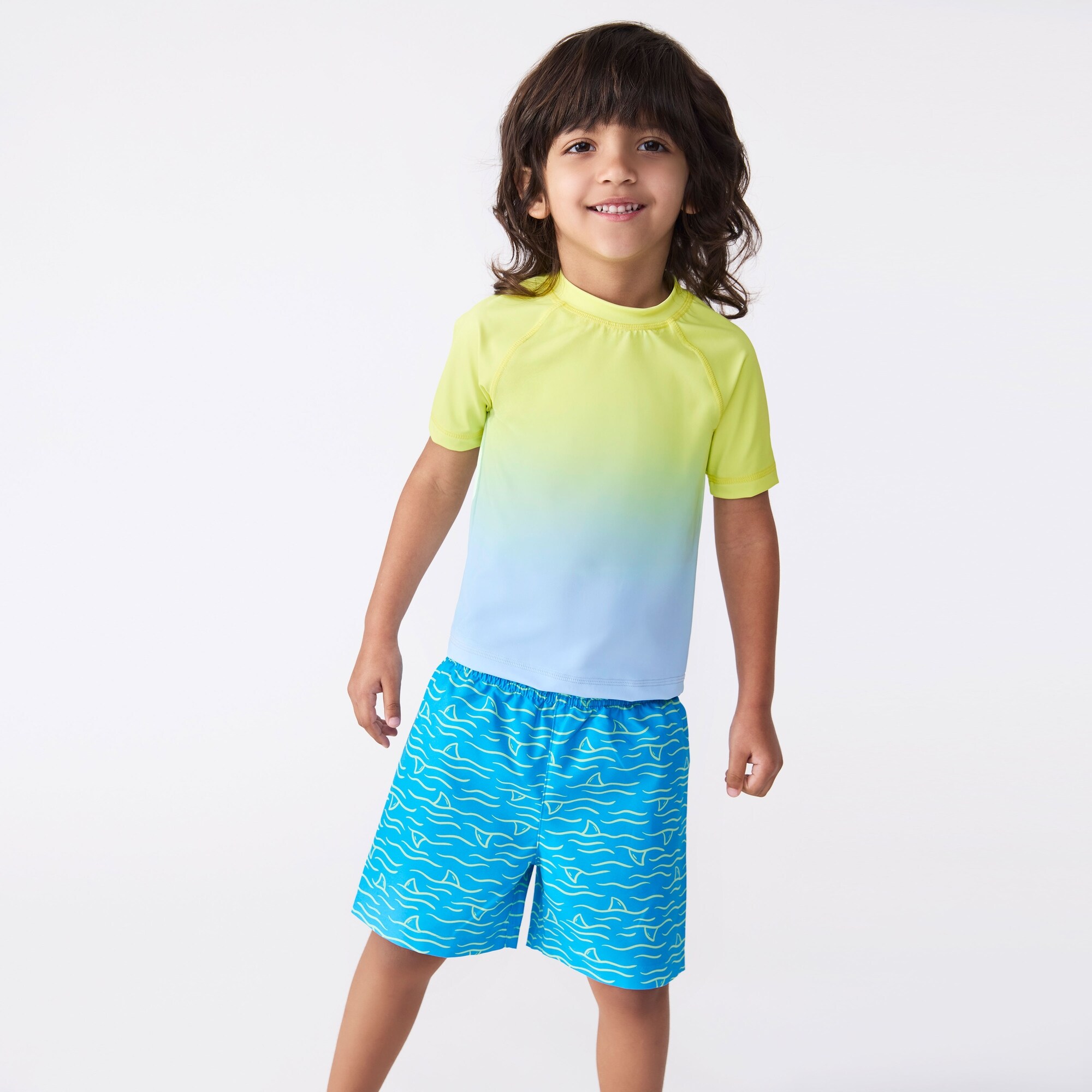Maillot solaire ombré pour petits garçons
