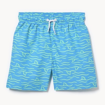 Toddler Boys' Printed Swim Trunk  - Bright Blue