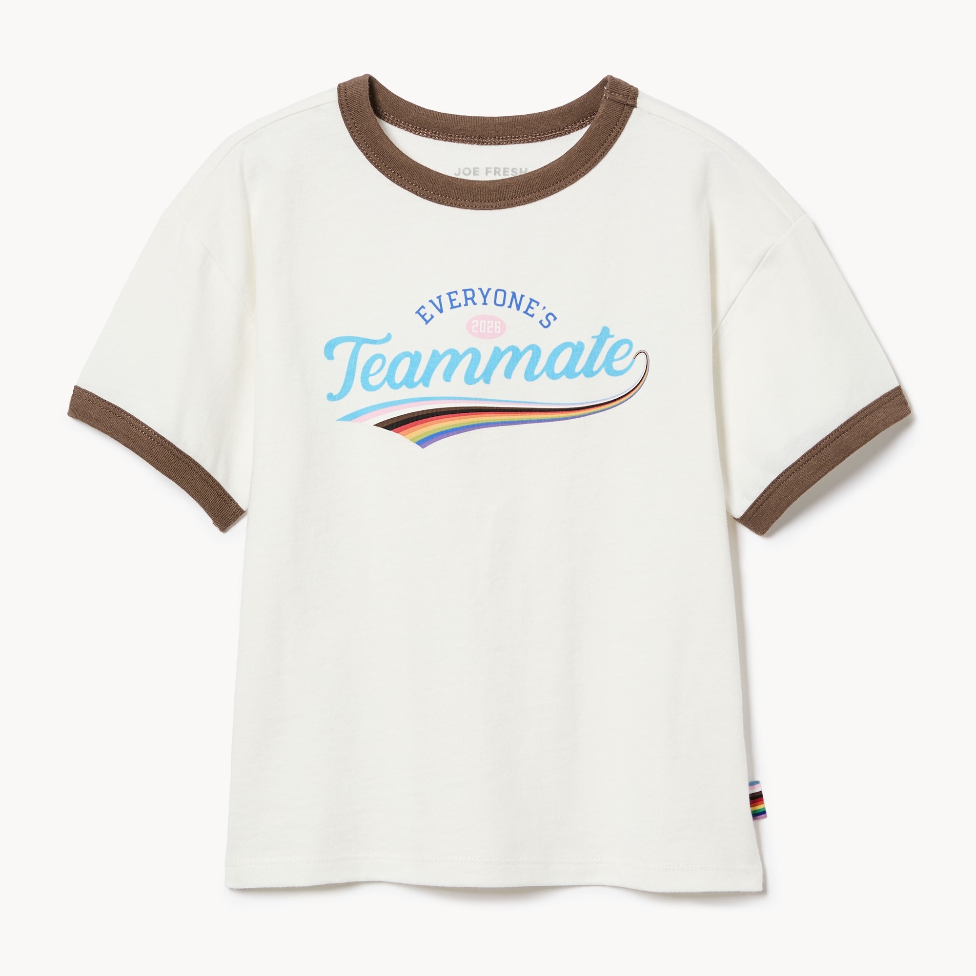 Kid Pride Graphic Ringer T-Shirt in Off White from Joe Fresh