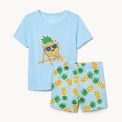 Toddler Boys' Printed Sleep Set - Light Blue