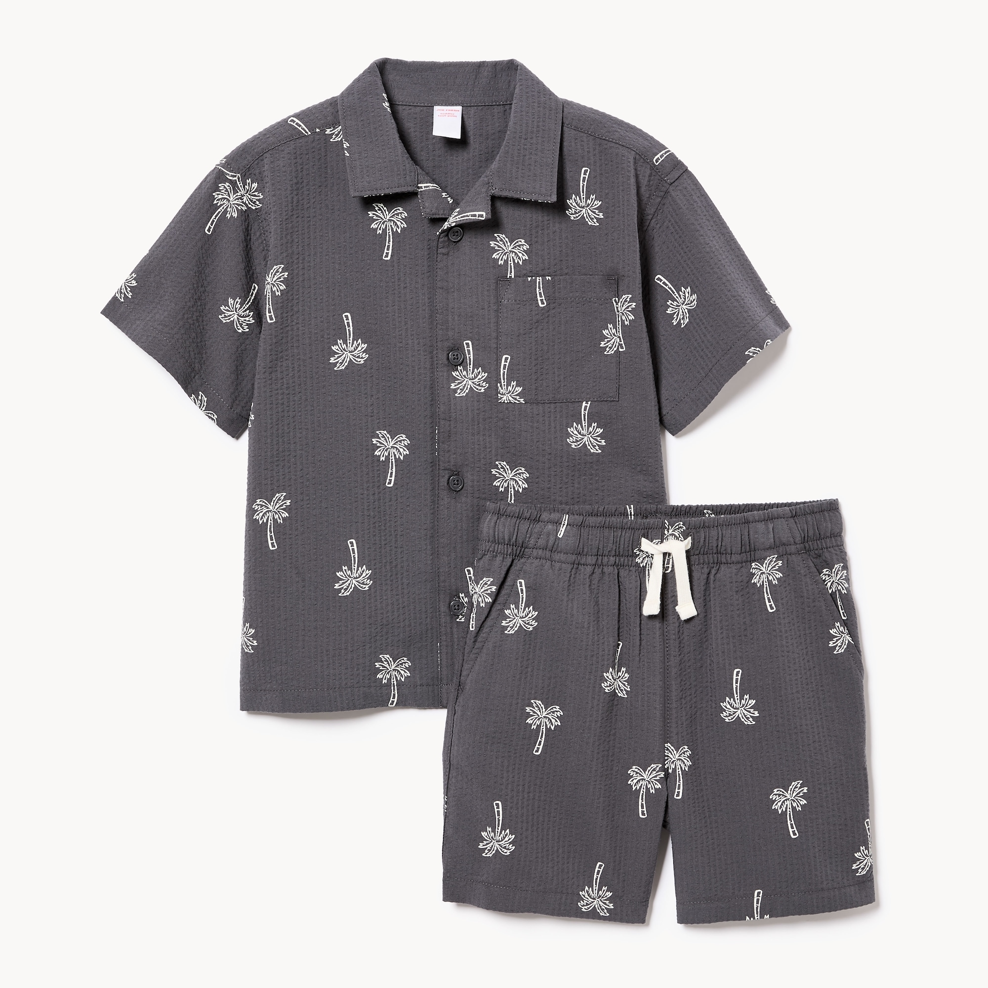 Toddler Boys' Printed Seersucker 2-Piece Set