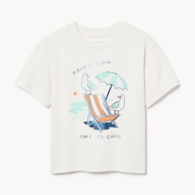 T-shirt imprimé pour petits garçons - Blanc Cassé
