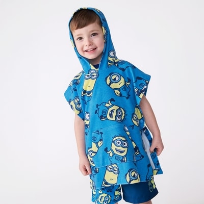 Toddler Boys' Minions Hooded Swim Cover-Up  - Blue