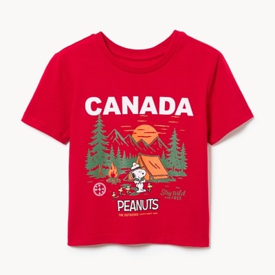 T-shirt Snoopy Canada de Peanuts, tout-petits - Rouge