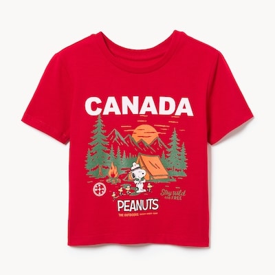 T-shirt Snoopy Canada de Peanuts, tout-petits - Rouge