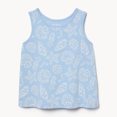 Baby Girls' Printed Tank - Light Blue