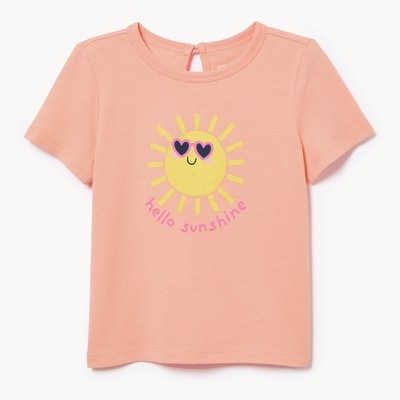 Baby Girls' Graphic T-Shirt - Peach