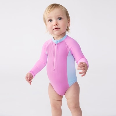 Joe Fresh Baby Girls' Colourblocked Rashguard Suit 1 ea, $16.00/1ea