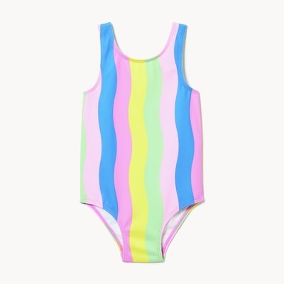 Baby Girls' Printed Swimsuit - Light Neon Pink