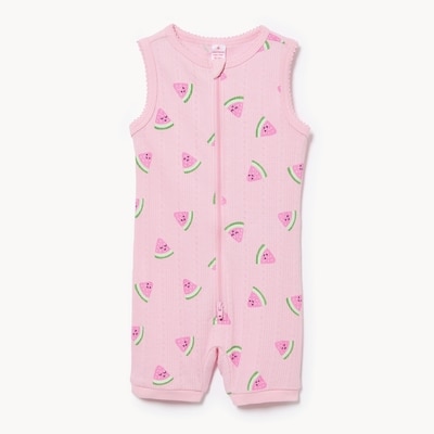 Baby Girls' Printed Tank Sleeper - Light Pink